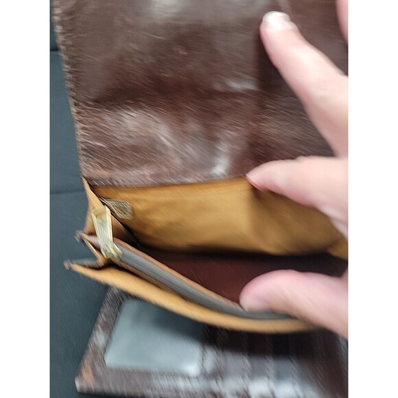 Patricia Nash Tooled Brown Leather Wallet 7x4.5 - Picture 10 of 12